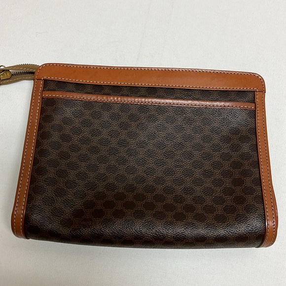 CELINE leather canvas clutch - Picture 5 of 17